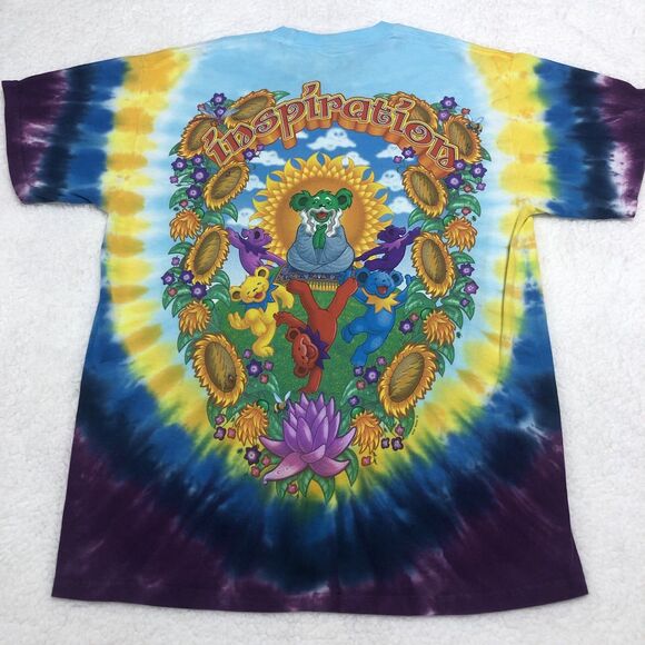 Grateful Dead 2006 Inspiration Tie Dye Shirt Size M Liquid Blue Y2K Festival - Picture 4 of 11